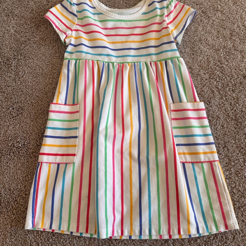 Colorful Striped Kids Dress
